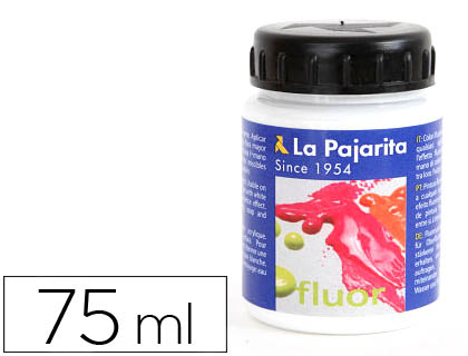 Bote 75ml. pintura acrílica La Pajarita F-00 blanco fluorescente